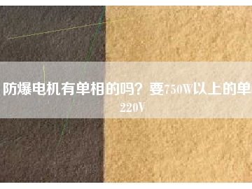 防爆電機有單相的嗎？要750W以上的單相220V