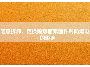 隨意拆卸、更換隔爆面緊固件對防爆電機的影響