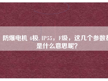 防爆電機(jī) 4極, IP55，F(xiàn)級(jí)，這幾個(gè)參數(shù)都是什么意思呢？