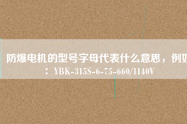 防爆電機(jī)的型號字母代表什么意思，例如：YBK-315S-6-75-660/1140V