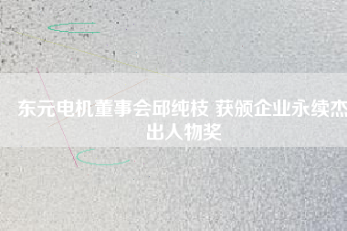 東元電機(jī)董事會邱純枝 獲頒企業(yè)永續(xù)杰出人物獎