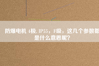 防爆電機(jī) 4極, IP55，F(xiàn)級，這幾個參數(shù)都是什么意思呢？