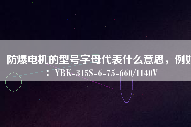 防爆電機(jī)的型號字母代表什么意思，例如：YBK-315S-6-75-660/1140V