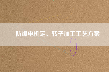 防爆電機(jī)定、轉(zhuǎn)子加工工藝方桉